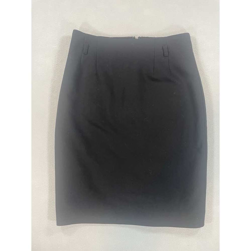 Amanda + Chelsea Black Pencil Skirt Size 8 Professional Workwear Lined Stretch